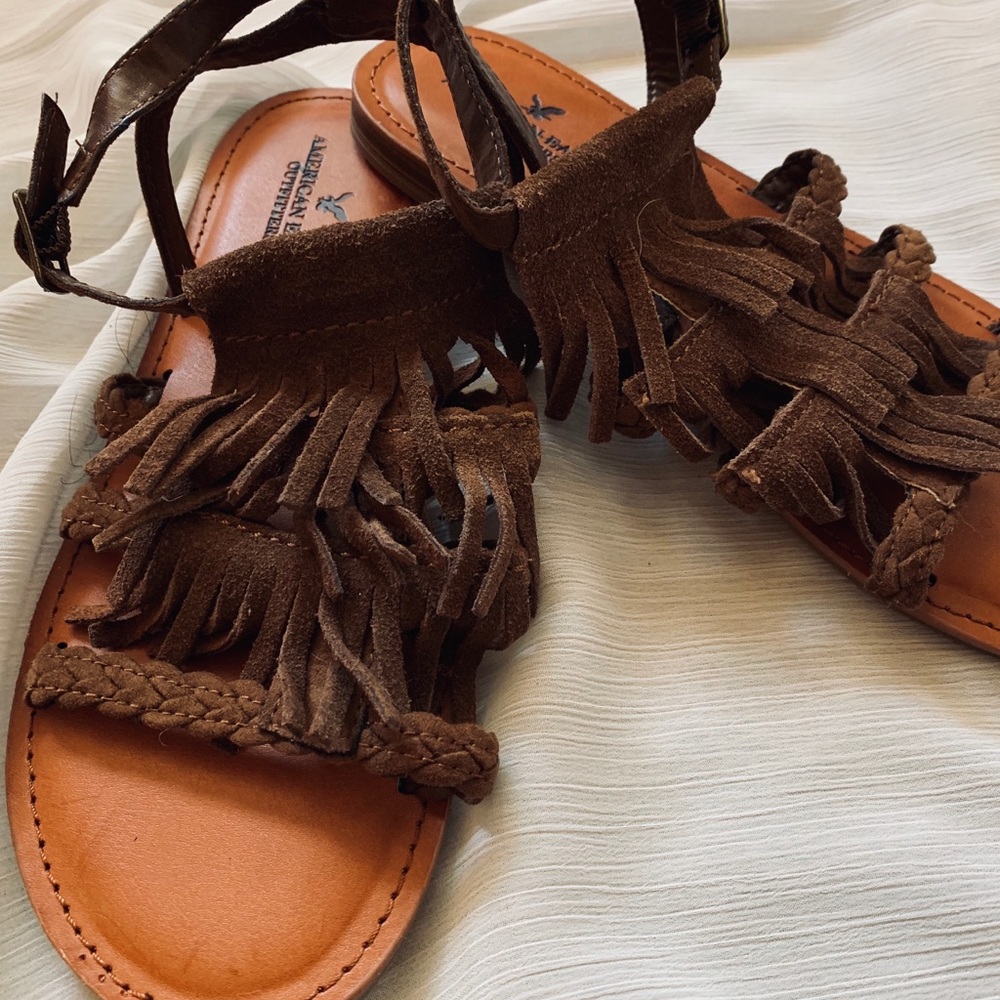 American Eagle Fringe Sandals